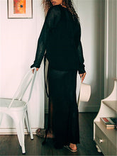 Load image into Gallery viewer, Solid Color Vest Suit Knitted Skirt

