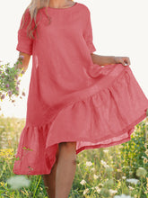 Load image into Gallery viewer, Casual Solid Color Short Sleeve Dress
