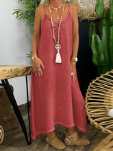 Load image into Gallery viewer, Fashion Casual Solid Color Suspender Dress
