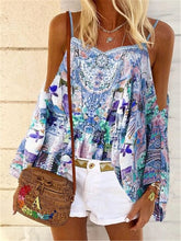 Load image into Gallery viewer, Romantic Idyllic Vintage Bohemian Floral Strap Top
