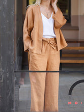 Load image into Gallery viewer, Casual Camisole Long-sleeved Top and Trousers Three-piece Suit
