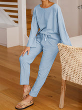 Load image into Gallery viewer, Casual Loose Round Neck Top Pants Set

