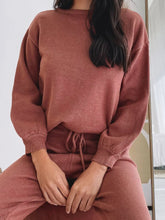 Load image into Gallery viewer, Fashion Casual Round Neck Solid Color Two-piece Suit
