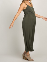 Load image into Gallery viewer, Casual Button Front Wide Leg Loose Maternity Jumpsuit
