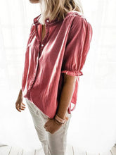 Load image into Gallery viewer, Simple Casual Loose Short Sleeve Shirt
