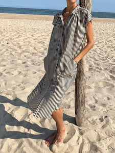 Holiday Shirt Casual Striped Dress
