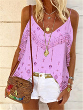 Load image into Gallery viewer, Romantic Idyllic Bohemian Loose Casual Floral Strap Top
