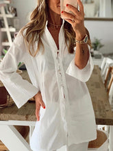 Load image into Gallery viewer, Solid Color V-Neck Casual Top
