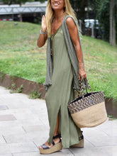 Load image into Gallery viewer, Simple Casual Loose Sling Dress Short Sleeve Coat Suit
