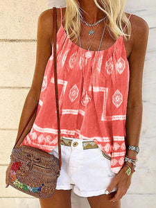 Vintage Bohemian Loose Casual Suspender Top