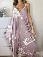 Load image into Gallery viewer, Sexy Splash Ink V-neck Slip Casual Jumpsuit
