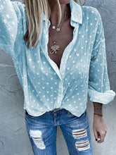 Load image into Gallery viewer, Long Sleeve Loose Casual Thin Tops Buttons T-Shirts
