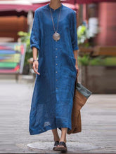 Load image into Gallery viewer, Fashion Casual Stand Collar Dress
