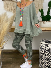 Load image into Gallery viewer, Open Tops Camouflage Pants Casual Suit
