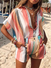 Load image into Gallery viewer, Sexy V Collar Stripe Suit

