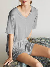 Load image into Gallery viewer, Casual Loose V-Neck Top Trouser Suit
