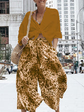 Load image into Gallery viewer, Fashionable Retro Casual Loose Shirt Tops Leopard Print Suit
