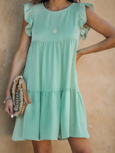 Romantic Sweet Simple Casual Loose Mini Dress