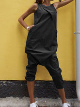 Load image into Gallery viewer, Casual Loose Solid Color Sleeveless Jumpsuit
