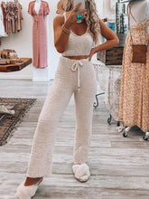 Load image into Gallery viewer, Fashionable Sexy Camisole and Drawstring Wide-leg Pants Suit
