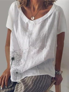Casual Loose Print Top