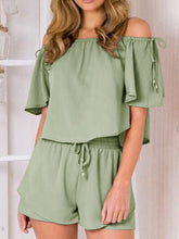 Load image into Gallery viewer, Casual Short Sleeve Solid Color Two-piece Suit
