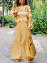 Load image into Gallery viewer, Fashion Retro Elegant Floral Top Pants Suit
