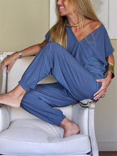 Load image into Gallery viewer, V-neck Short Sleeve Simple Casual Women&#39;s Suit
