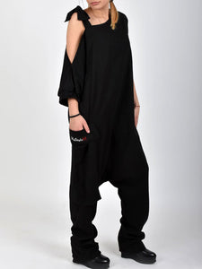 Casual Loose Round Neck Short Sleeve Jumpsuit
