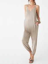 Load image into Gallery viewer, V-neck Suspenders Closure Trousers Jumpsuit
