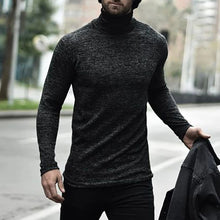 Load image into Gallery viewer, Casual High Collar Pure Color Long Sleeve T-Shirt
