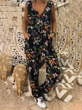 Load image into Gallery viewer, Fashion All-match Printed V-neck Jumpsuit
