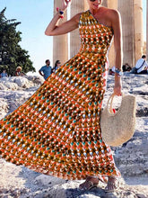 Load image into Gallery viewer, Fashion Floral Printed One Shoulder Maxi Dress
