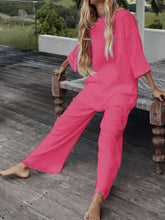 Load image into Gallery viewer, Simple Casual Loose Comfortable Soft Top Pants Suit

