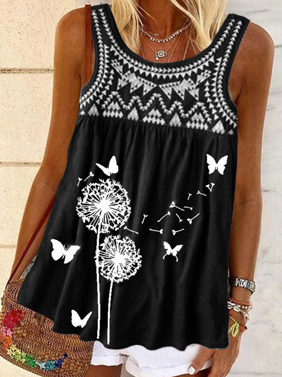 Bohemian Vintage Loose Dandelion Top