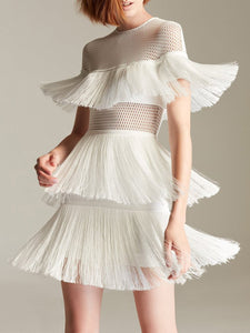 Sexy Fringed Hollow Party Dress