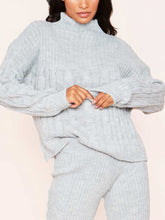 Load image into Gallery viewer, Serena Grey Cable Knit Co-Ord Set
