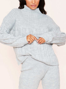 Serena Grey Cable Knit Co-Ord Set