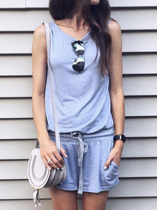 Fashionable Solid Color Casual Two-piece Suit
