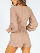 Load image into Gallery viewer, V-neck Button Long Sleeve Loose Suit
