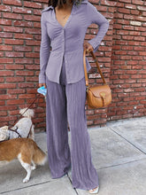 Load image into Gallery viewer, Fashion Long-sleeved Solid Color Lapel Two-piece Suit
