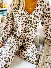 Load image into Gallery viewer, Leopard Print Long Sleeve Style Suit
