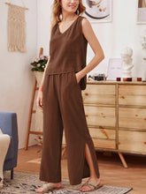 Load image into Gallery viewer, V-neck Solid Color Loose Suit
