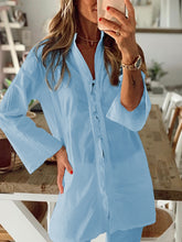 Load image into Gallery viewer, Solid Color V-Neck Casual Top
