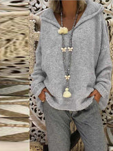 Load image into Gallery viewer, Simple Casual Loose Hooded Sweater Pants Suit
