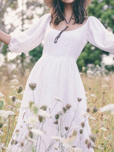 Bohemian Solid Color Maxi Dress