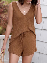 Load image into Gallery viewer, V-neck Solid Color Loose Vest Suit
