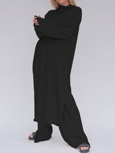 Load image into Gallery viewer, Fashion Casual Solid Color High Neck Two-piece Suit

