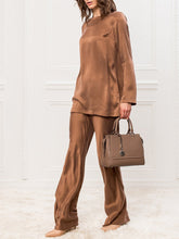 Load image into Gallery viewer, Pure Color Long Sleeve Shirt Trousers Loose Casual Two-Piece
