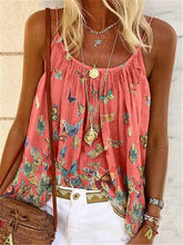 Load image into Gallery viewer, Bohemian Vintage Butterfly Strap Top
